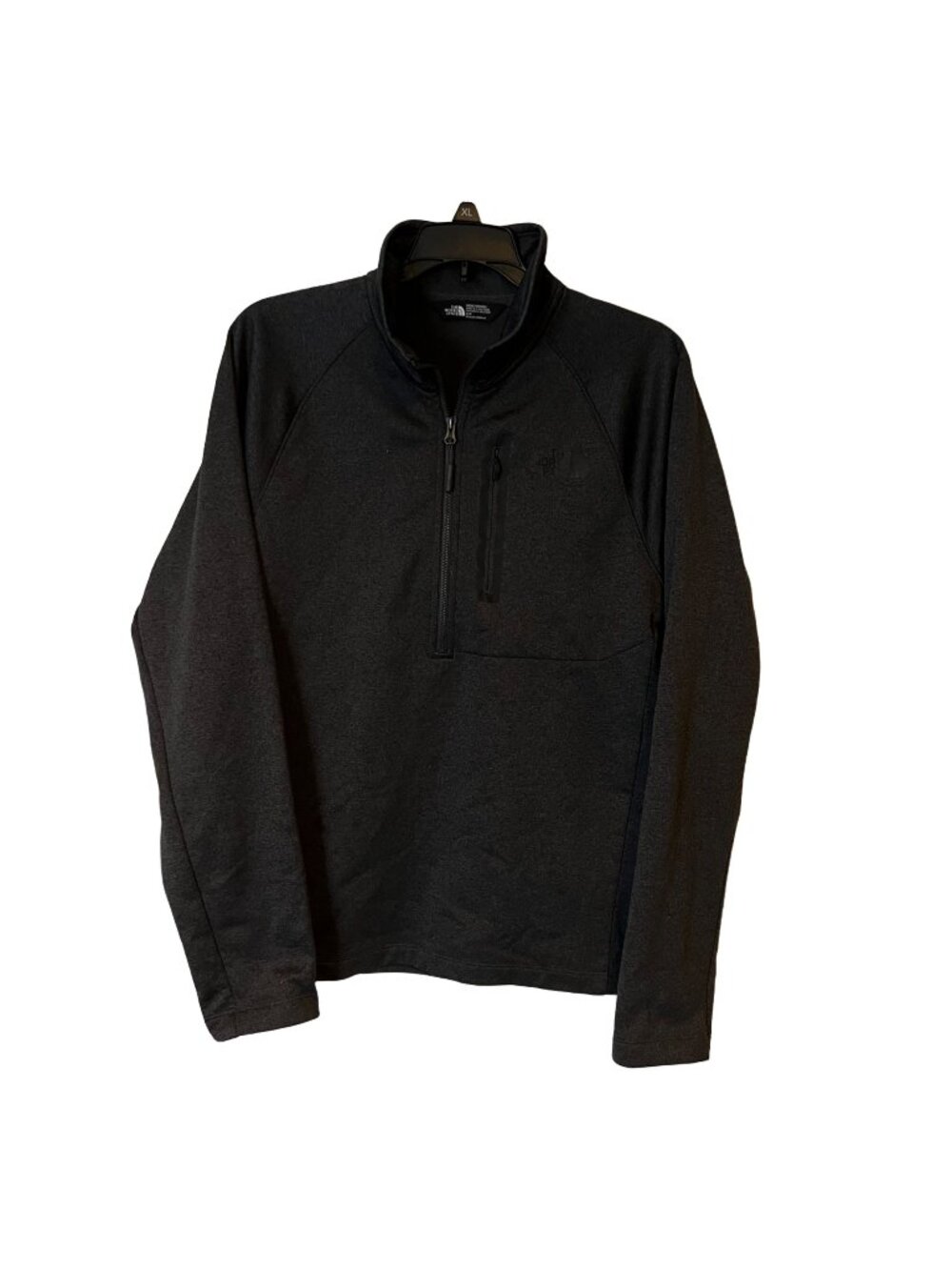 The North Face Tech Jacket Mens Small Black 1/4 Zip Pocket Long Sleeve Stretch